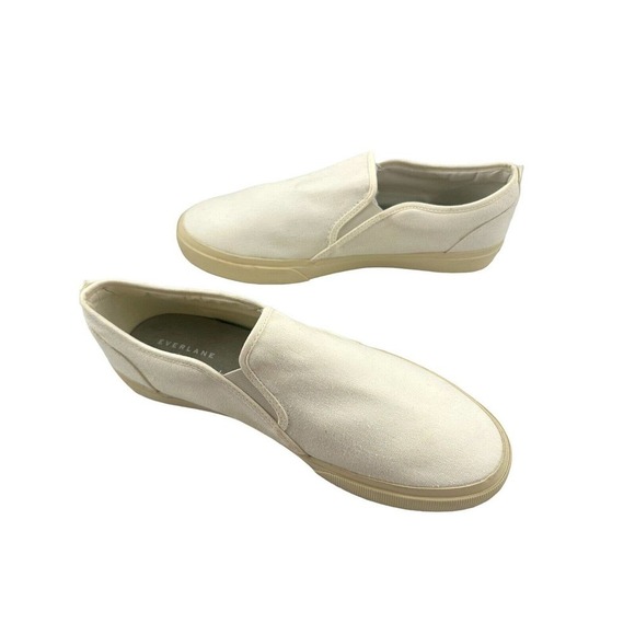 Everlane Unisex White The Forever Slip On Skater Sneaker Size W 13 M 11.5 main image 6